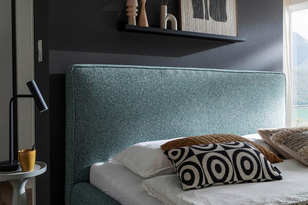 ČALOUNĚNÁ POSTEL, 180/200 cm, petrolej MID.YOU - Manželské postele, Online Only