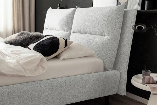 ČALOUNĚNÁ POSTEL, 180/200 cm, světle šedá MID.YOU - Online Only postele, Online Only