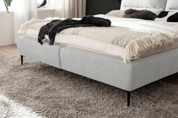 ČALOUNĚNÁ POSTEL, 180/200 cm, světle šedá MID.YOU - Online Only postele, Online Only