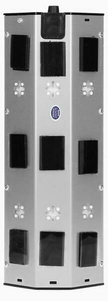 Povrchová rohová zásuvka ORNO VIRONE FS-3, 3x 230V, 2xUSB, nerez