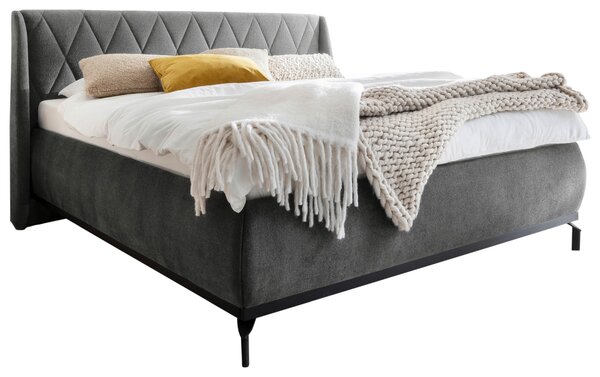 ČALOUNĚNÁ POSTEL, 180/200 cm, šedá MID.YOU - Manželské postele, Online Only