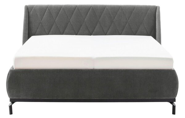 ČALOUNĚNÁ POSTEL, 180/200 cm, šedá MID.YOU - Manželské postele, Online Only