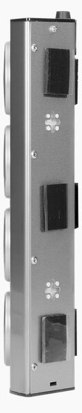 Povrchová rohová zásuvka ORNO VIRONE FS-3, 3x 230V, 2xUSB, nerez