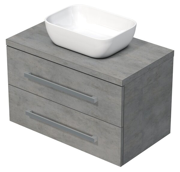 Koupelnová skříňka krycí deskou Naturel Cube Way 80x53x46 cm beton mat CUBE46803BE45
