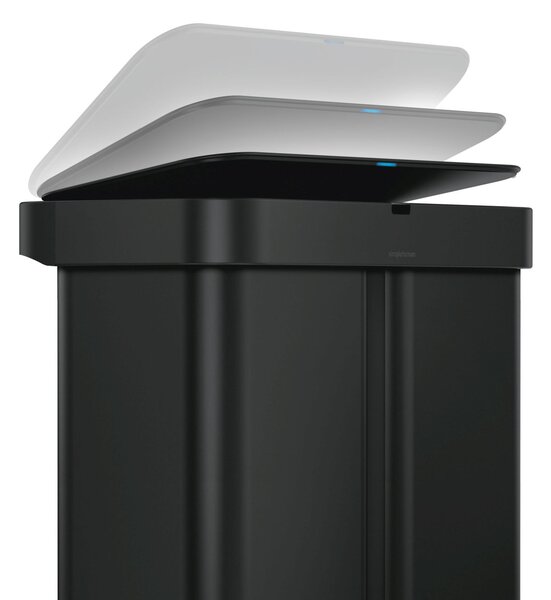 Simplehuman bezdotykový koš s hlasovým ovládáním,tříděný odpad,58L,matná černá ocel,ST2043