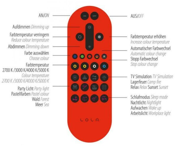 JUST LIGHT LED stolní lampa, koule, bílé, Smarthome, stmívatelné, dálkový ovladač s aplikací Tuya RGB, 2700-5000K