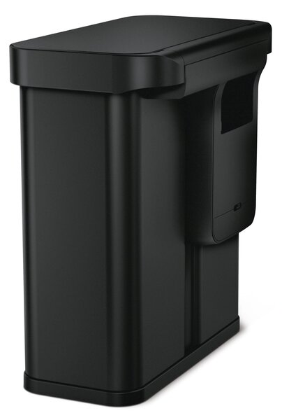 Simplehuman bezdotykový koš s hlasovým ovládáním,tříděný odpad,58L,matná černá ocel,ST2043
