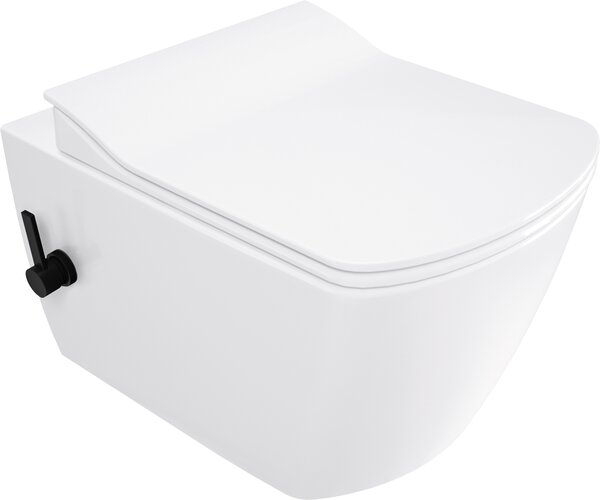 Deante Blur, záchodová WC mísa s funkcí bidetu 525x372x349 mm, bílá lesklá-černá matná, DEA-CDZ_6WNW