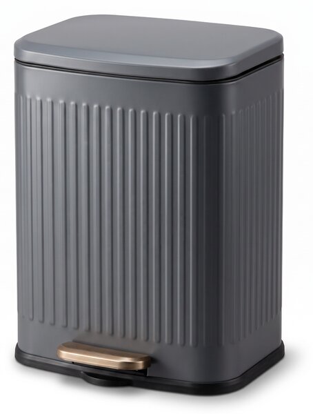 Nášlapný odpadkový koš 13 l, lakovaný, šedý