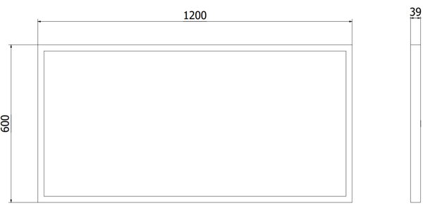 Mexen Brill-S, stropní LED panel 120×60 cm, 60 W, neutrální bílá 4000K, L207-120-060-6040-20