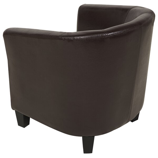 Křeslo BORWICK Umělá kůže Tmavě hnědá