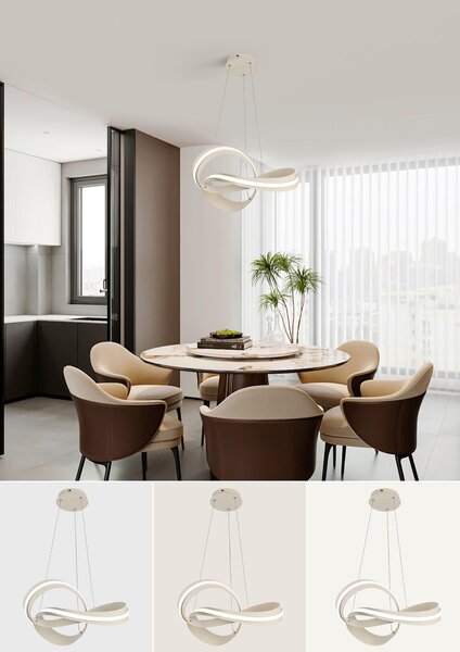 ZÁVĚSNÉ LED SVÍTIDLO, 52/52/120 cm Novel - Závěsná LED svítidla