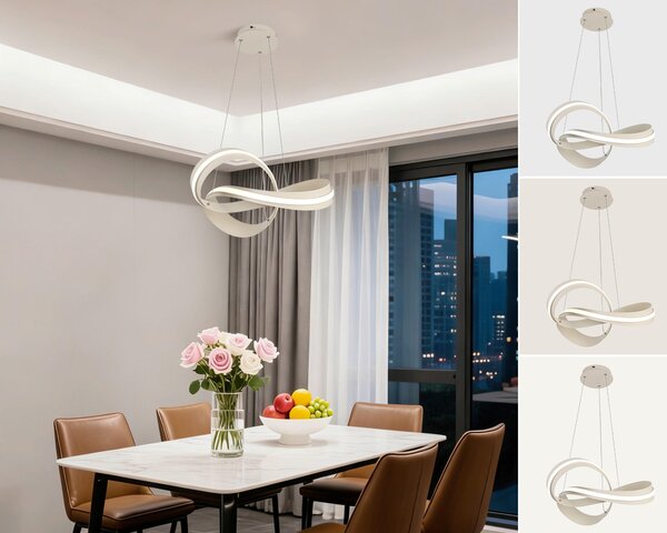 ZÁVĚSNÉ LED SVÍTIDLO, 52/52/120 cm Novel - Závěsná LED svítidla