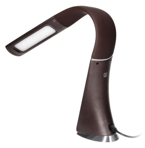 Stolní lampa s budíkem VIRONE DOLOMIT DL-12/BR, 5W, 400lm, 4000K, hnědá