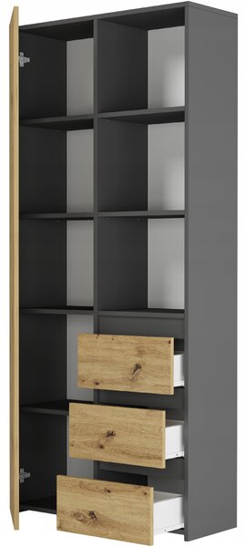 Regál Briod (antracit + artisan). Akce -14%