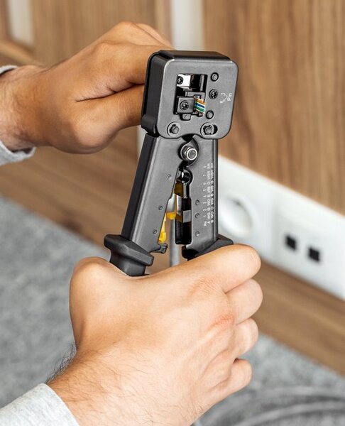 Krimpovací kleště REBEL RB-1007, RJ45, RJ12, RJ11