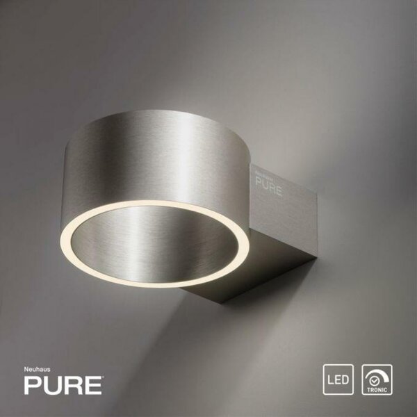 PAUL NEUHAUS Nástěnné svítidlo PURE Clipse LED 10W 2700K hliník 8561-95
