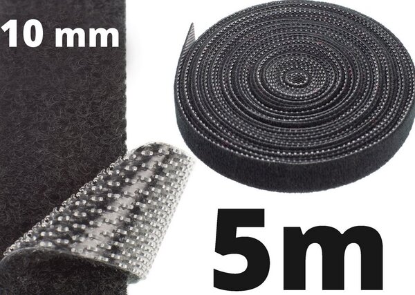 Páska na suchý zip NEKU 70.3587 10mm 5m černá organizér kabelů