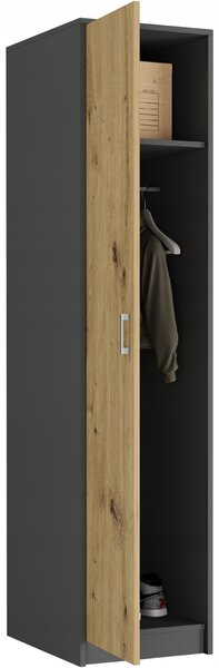 Šatní skříň Uldana (antracit + artisan). Akce -17%