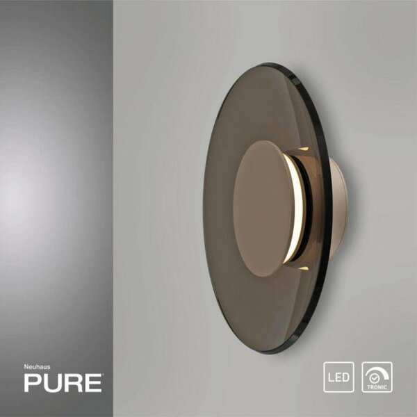 PAUL NEUHAUS LED nástěnné svítidlo Pure Moon stmívatelné 2700K bronz / tmavý amber 9594-97
