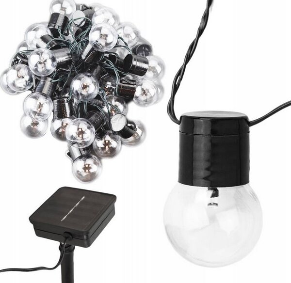 Solární párty osvětlení řetěz girlanda GIR65, 30xLED, G40, 6,5m