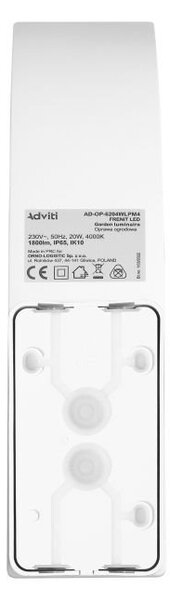Venkovní svítidlo nástěnné ORNO AD-OP-6204WLPM4, IP65, 4000K, 2000lm, bílá