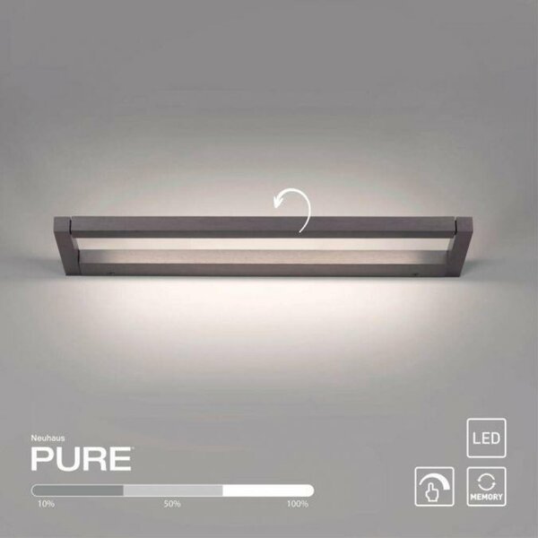PAUL NEUHAUS Nástěnné svítidlo PURE Puro LED 17W 3000K platina 9113-15