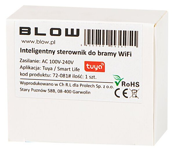 Smart dálkové ovládání pro vrata a brány BLOW 72-081, WiFi TUYA