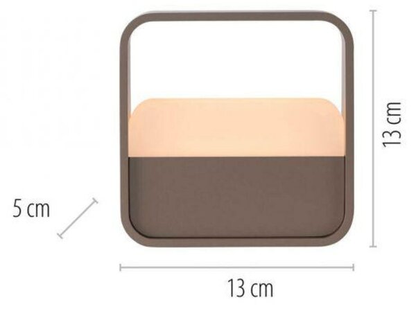 PAUL NEUHAUS LED stolní lampa Pure Go bronz na baterie dotykový vypínač USB 2700K PN 4055-97