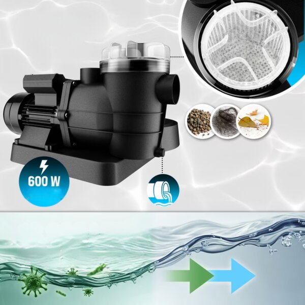 Písková filtrace k bazénu AQUA s předfiltrem, 13 200 l/h, modrá Monzana