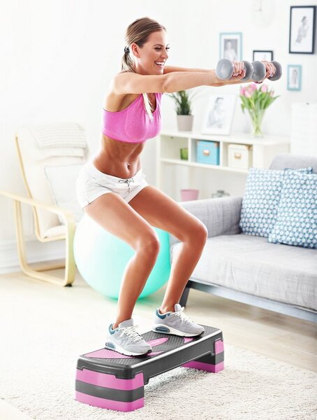 Bedýnka na step REBEL ACTIVE RBA-3225-PU, růžová