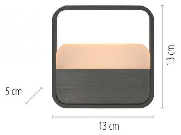 PAUL NEUHAUS LED stolní lampa Pure Go šedá na baterie dotykový vypínač USB 2700K PN 4055-15