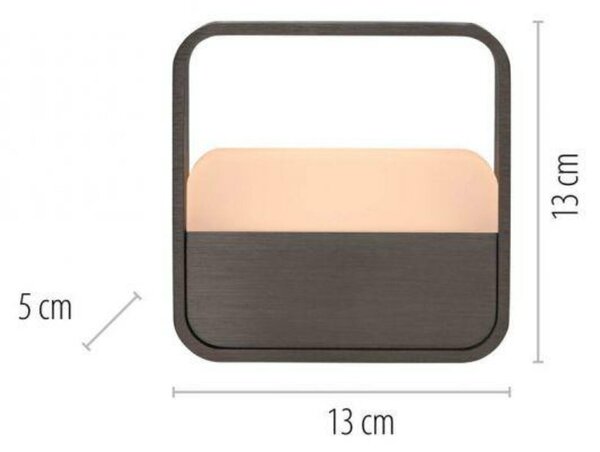PAUL NEUHAUS LED stolní lampa Pure Go tmavá hnědá na baterie dotykový vypínač USB 2700K PN 4055-34