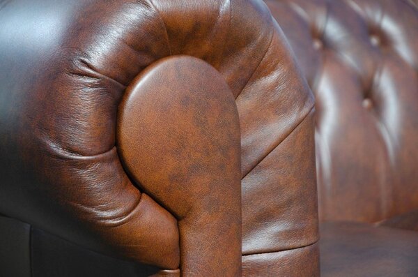 Kožená pohovka Chesterfield Windsor 2M High