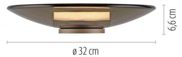 PAUL NEUHAUS Stolní lampa PURE Moon LED 10W 2700K bronz / tmavý amber 4594-97