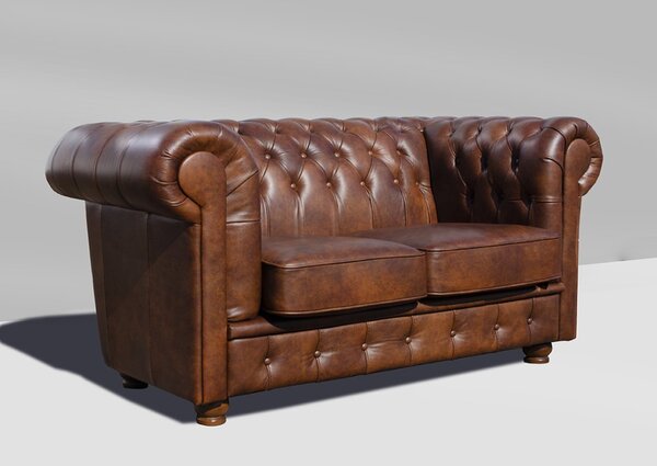 Kožená pohovka Chesterfield Windsor 2M High