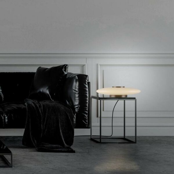 PAUL NEUHAUS LED stolní lampa PURE Vitrum dotykový vypínač 2700K hnědá / opál 4080-34