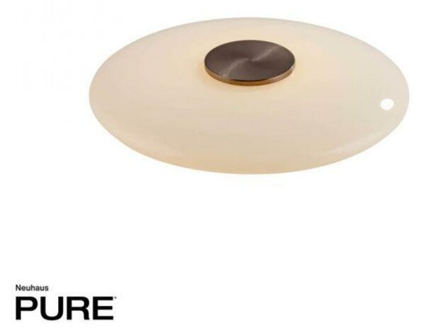 PAUL NEUHAUS LED stolní lampa PURE Vitrum dotykový vypínač 2700K hnědá / opál 4080-34