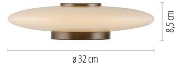 PAUL NEUHAUS LED stolní lampa PURE Vitrum dotykový vypínač 2700K hnědá / opál 4080-34