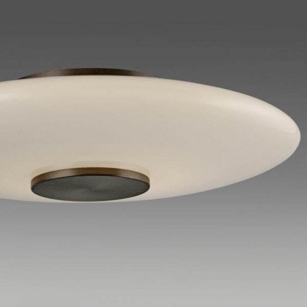 PAUL NEUHAUS LED stolní lampa PURE Vitrum dotykový vypínač 2700K hnědá / opál 4080-34