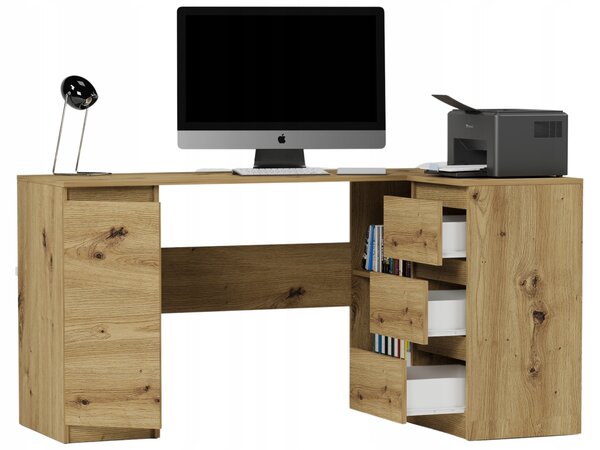 Rohový PC stolek Nyper (artisan). Akce -12%