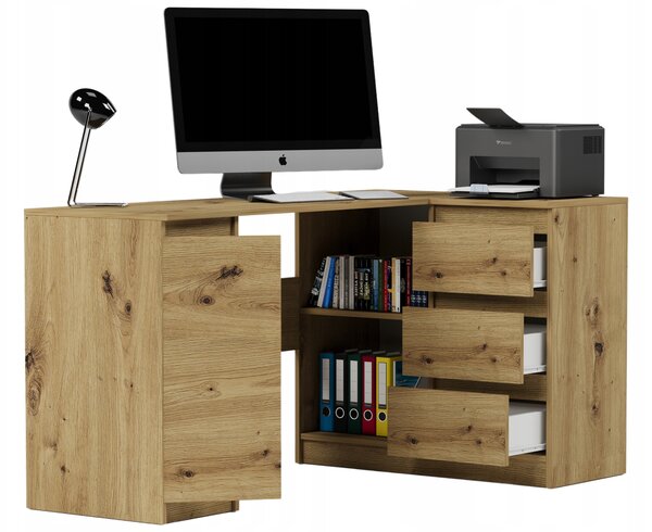 Rohový PC stolek Nyper (artisan). Akce -12%