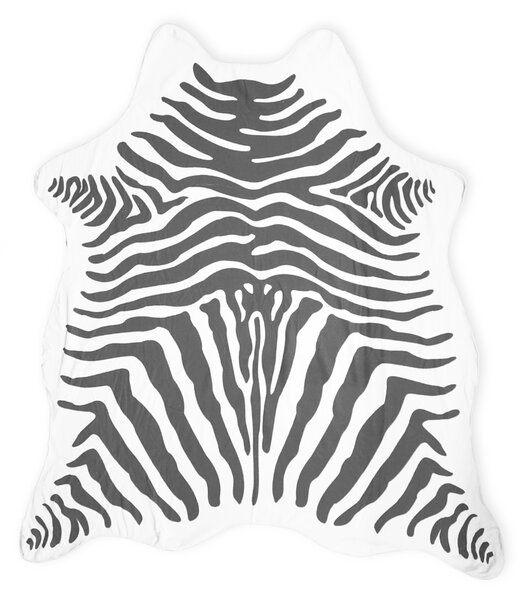 Osuška ZEBRA 146 x 150 cm černobílá, 100% polyester