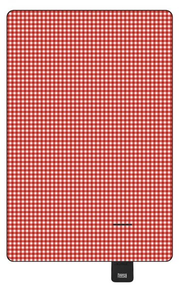 Pikniková deka velká TEESA TSA8904-1, 200x300 cm, červená mřížka