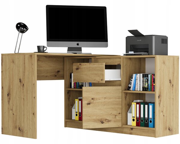 Rohový PC stolek Nokru (artisan). Akce -11%