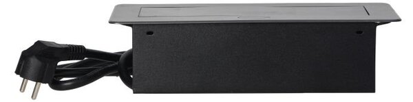 Výklopný blok zapuštěný ORNO OR-AE-13126/GR, 2x 230V a 2x USB, grafitová