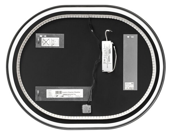 Zrcadlo LED APOLLO BLACK 90x70cm