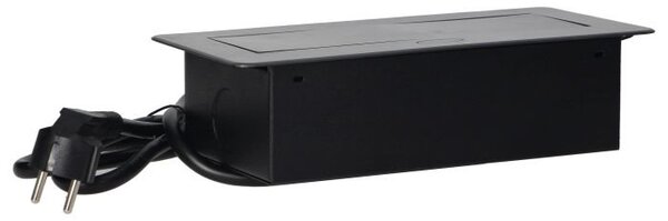 Výklopný blok zapuštěný ORNO OR-AE-13126/GR, 2x 230V a 2x USB, grafitová