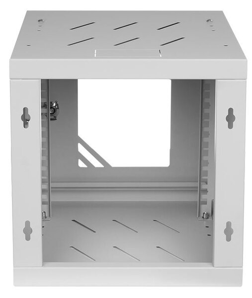 RACK skříň závěsná NEKU TS 10" 6U 300mm, samosestavitelná, šedá 7035