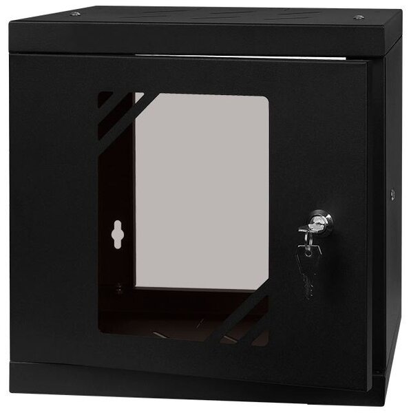 RACK skříň závěsná NEKU TS 10" 6U 300mm, samosestavitelná, černá 9005